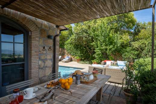 La Ciambella - The main terrace with its small but private swimming pool, 4.5 x 8m/14 x 26 feet.
