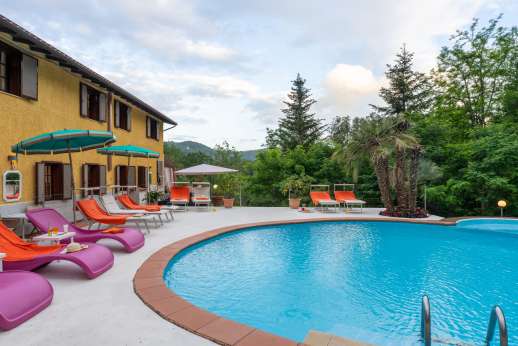 Villa Denise - The salt water pool is set in the front of the house.