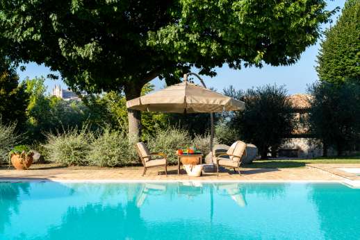 Cipresso Dorato - Orvieto as seen from the pool