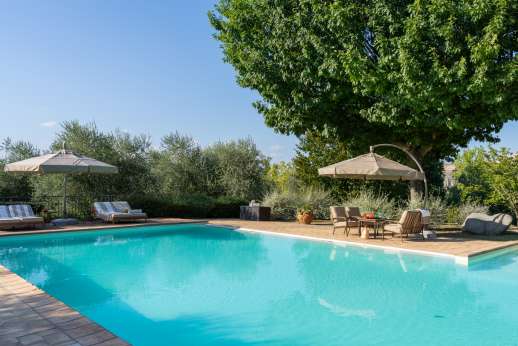 Cipresso Dorato - The swimming pool located approximately 50 mt from the house measures 15 x 7 mt with stone steps for entry/exit