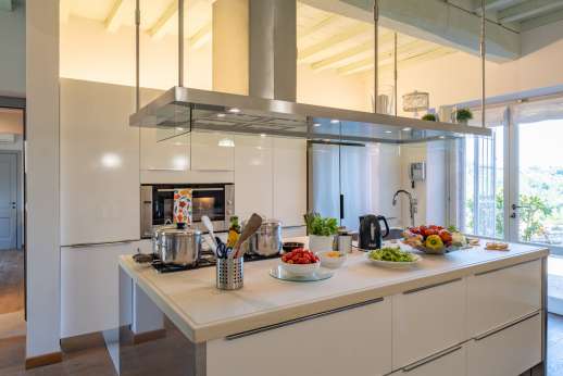 I Giullari - East wing first floor,  the well equipped kitchen.