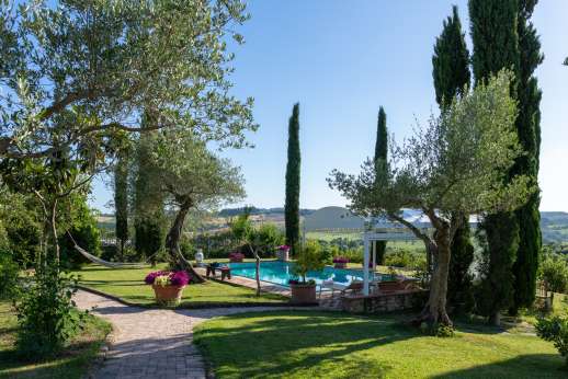 Colli Fiorentini - Views from the pool terrace and hot tub.