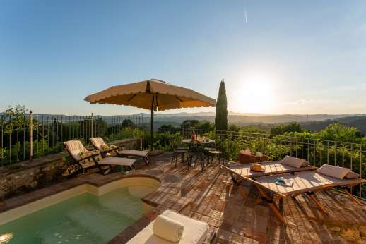 Santi Terzi (x 14 people) with Staff and Cook - The sun drenched pool terrace