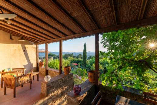 Santi Terzi (x 14 people) with Staff and Cook - Nicely landscaped west-facing garden with several sitting areas below the terrace