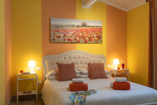 Villa Denise - One of the double bedrooms on the first floor. All bedrooms on this floor have air conditioning.