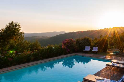 Bellona Di Sotto | 5 Bed Luxury Villa with Pool | Cortona - Beautiful early evening views