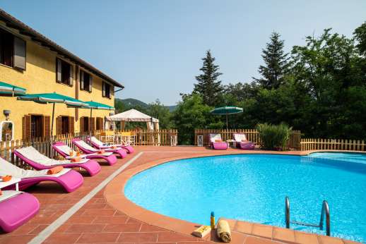 Villa Denise - The salt water pool is set in the front of the house.