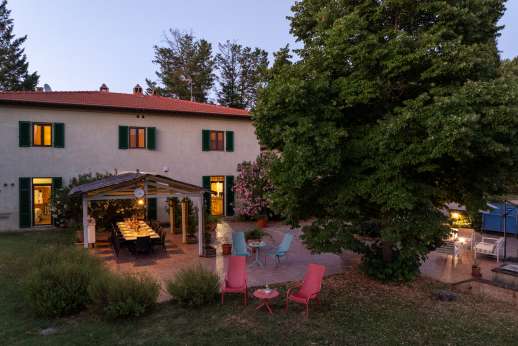 Villa D'Elsa - The loggia is lit for you to enjoy your meals by evening.