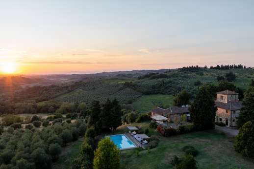 Tizzano - Picturesque views, bursting with colour at sunset.