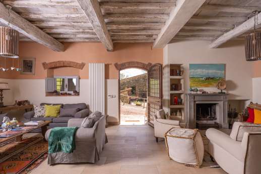 The Estate of Petroio with Staff and Cook - Il Borgo di Petroio. large sitting area leading out to wood oven and barbecue area.