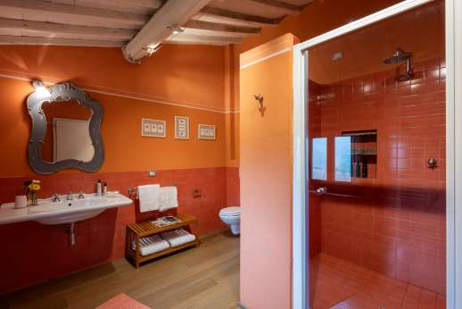 The Estate of Petroio with Staff and Cook - The en suite bathroom with shower.