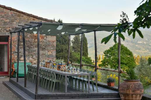 The Estate Of Petroio with Staff and Cook - Large outside dining area