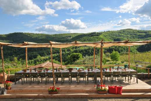 The Estate Of Petroio with Staff and Cook - Large outside dining area