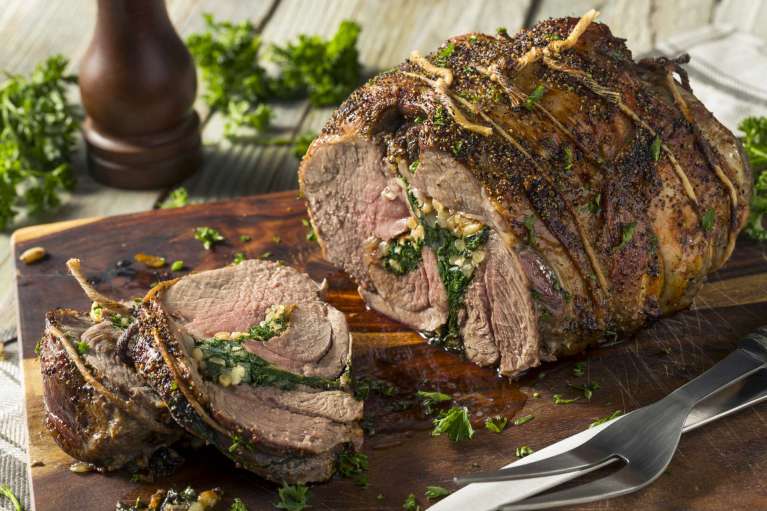 Pot-roasted Stuffed Leg of Lamb Recipe - Rustic Italian Main | Tuscany ...