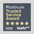 Feefo platinum trusted service award